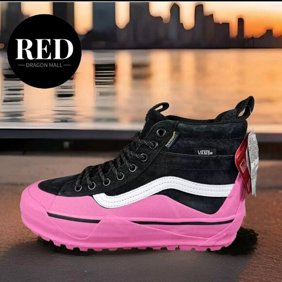 VANS SK8 Hi Dip MTE-2 Hiking Boots Shoes Pink Black Suede - Women's Size 8 - Picture 11 of 16